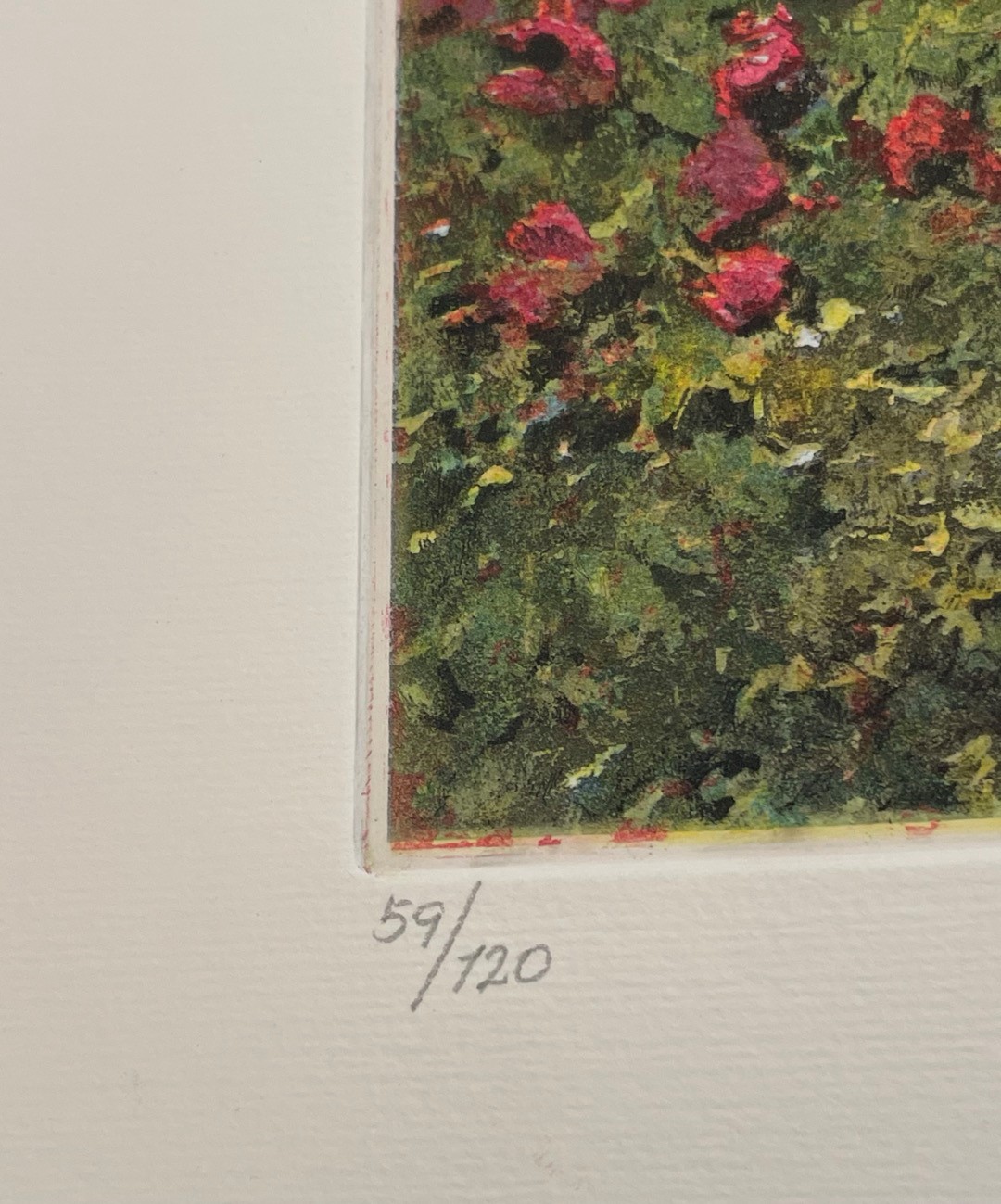 Michele Cascella - Campo di papaveri (litografia a colori)