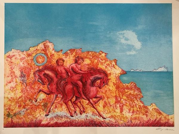 Aligi Sassu - "Cavalli e cavalieri"