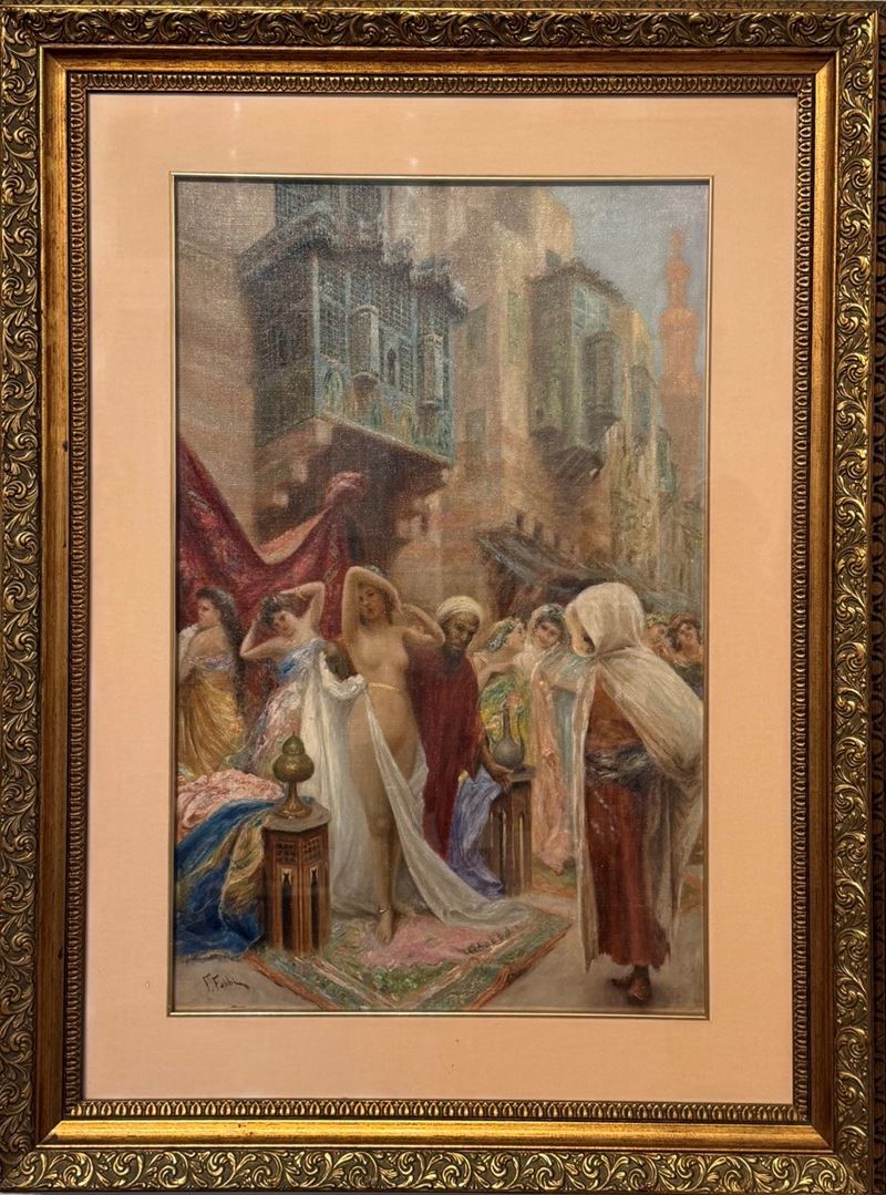 Fabio Fabbi : "Scena orientalista"  - Olio su tela - Asta Arte Moderna e Contemporanea - Fidelis Auctions