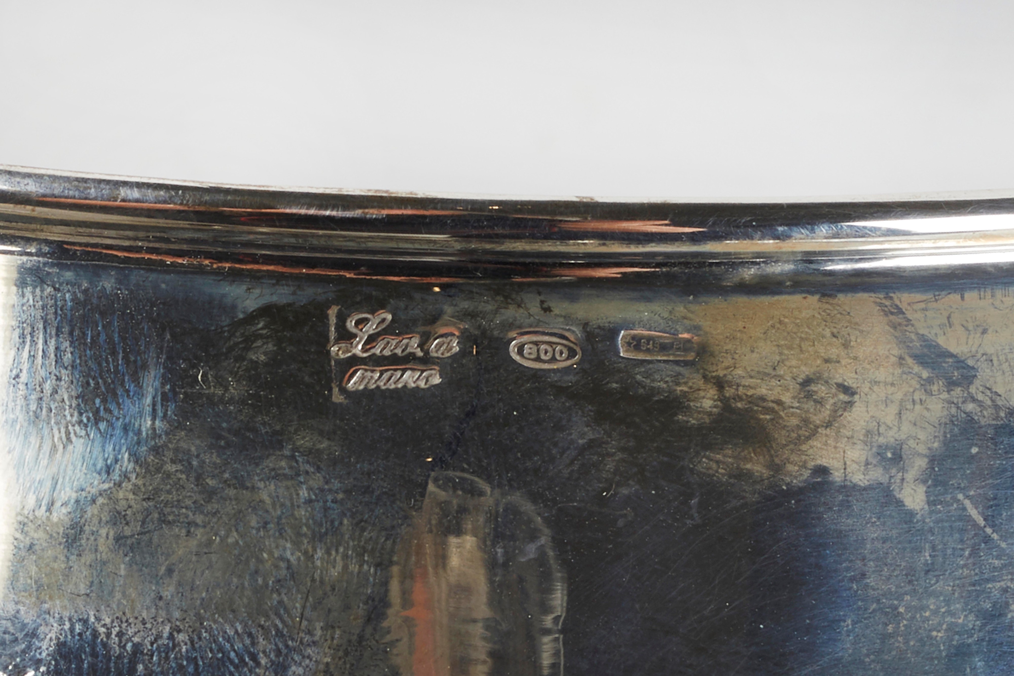 Glacette in argento 800, piccola (punte 800)