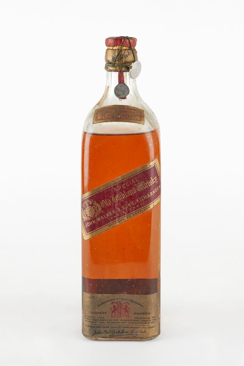 Johnnie Walker : Johnnie Walker Red Label.  (Anni 40/50)  - 40% vol - Asta Vini e Distillati - Fidelis Auctions