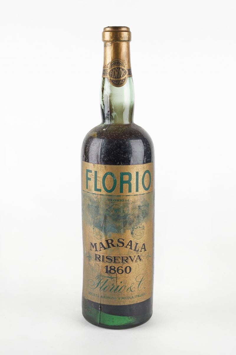 Cantine Florio : Florio Marsala Superiore Riserva 1860  (Anni 60)  - 18% vol - Asta Vini e Distillati - Fidelis Auctions