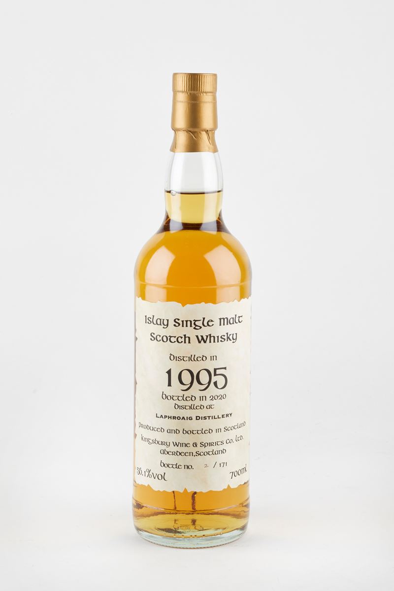 Laphroaig,Kingsbury : Laphroaig  25 Years Old 1995   (1995)  - 56.1% vol - Asta Vini e Distillati - Fidelis Auctions