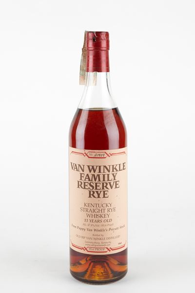 Van Winkle Family Reserve Rye 13 Years Old From Pappy Van Winkle's Private Stock 95.6 Proof