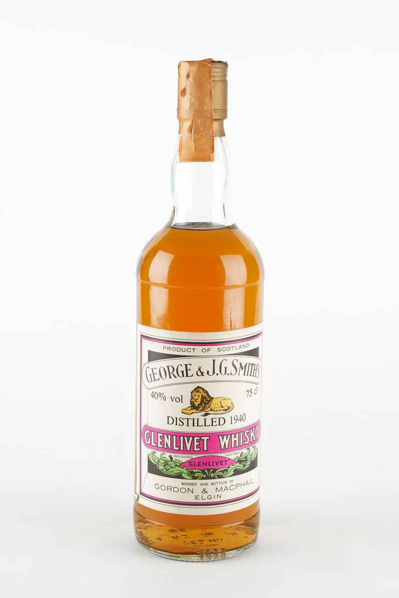 The Glenlivet,Gordon &amp;amp; MacPhail : Glenlivet Gordon &amp; Macphail 1940  (1940)  - 40% vol - Asta Macallan e Whisky Rari | Da Importanti Collezioni Europee - Fidelis Auctions