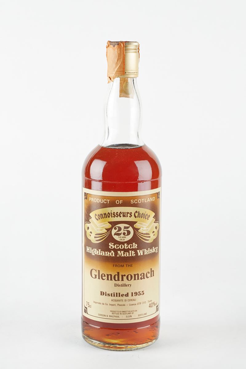 Glendronach,Gordon &amp;amp; MacPhail : Glendronach 25 Years Old 1955  (1955)  - 40% vol - Asta Macallan e Whisky Rari | Da Importanti Collezioni Europee - Fidelis Auctions