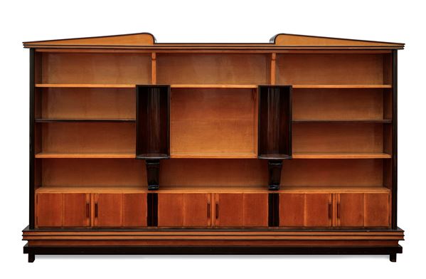 Tomaso Buzzi - Importante mobile libreria da parete