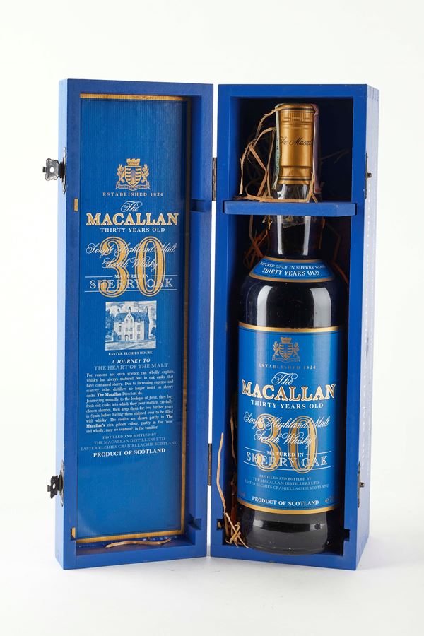 Macallan - The Macallan 30 Years Old Blue Wooden Box