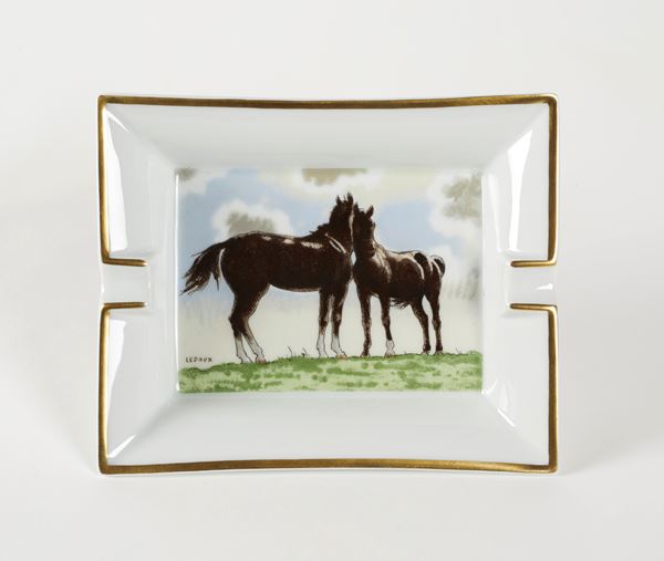 Hermès - Posacenere in ceramica policroma