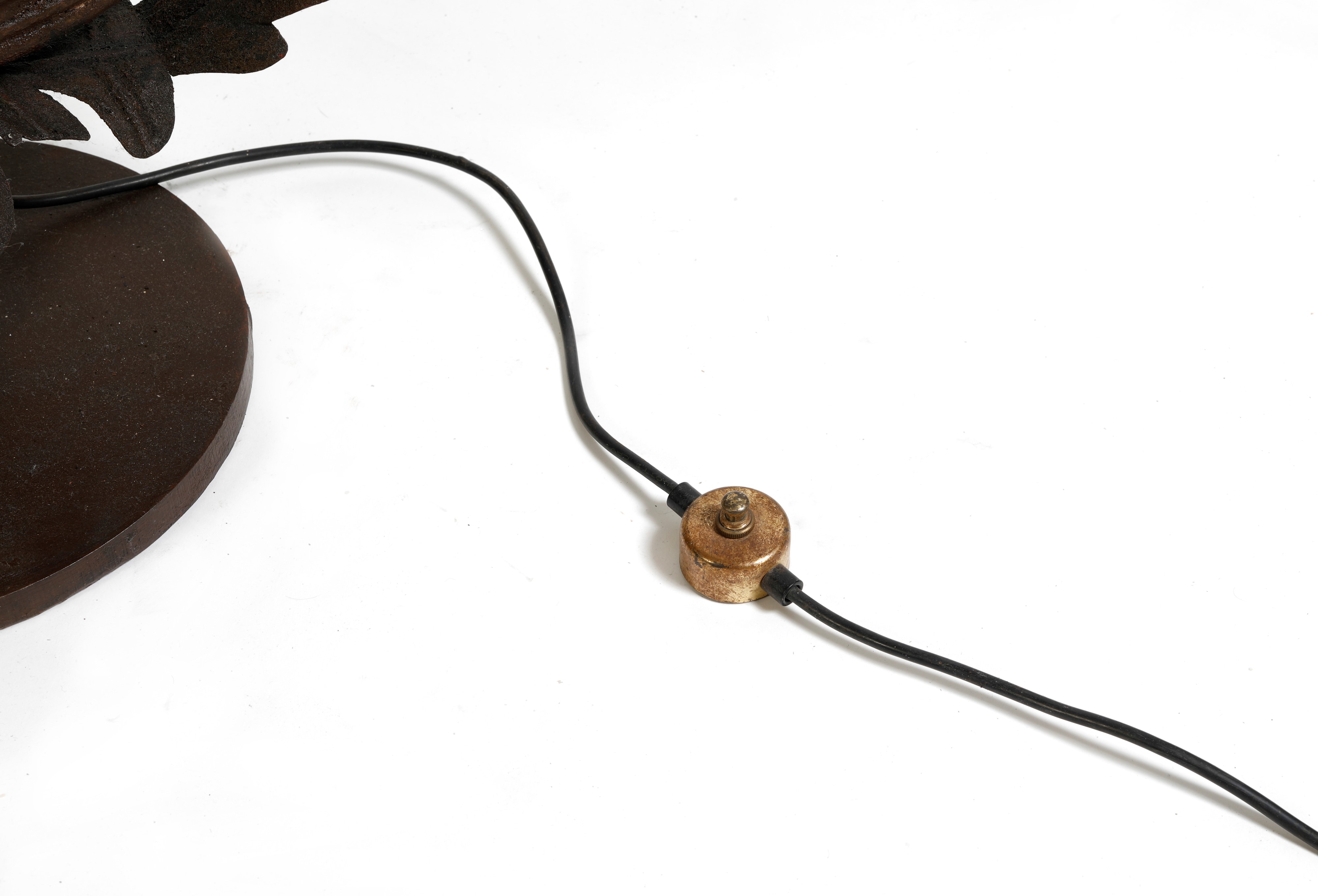 Coppia di lampade in ferro battuto