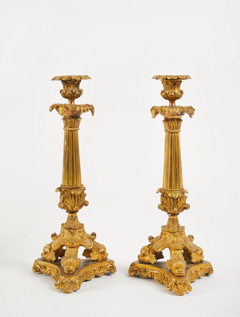 Coppia di candelieri   - Asta Antiquariato e Argenti - Fidelis Auctions