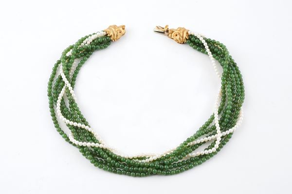 Collana torchon multifilo