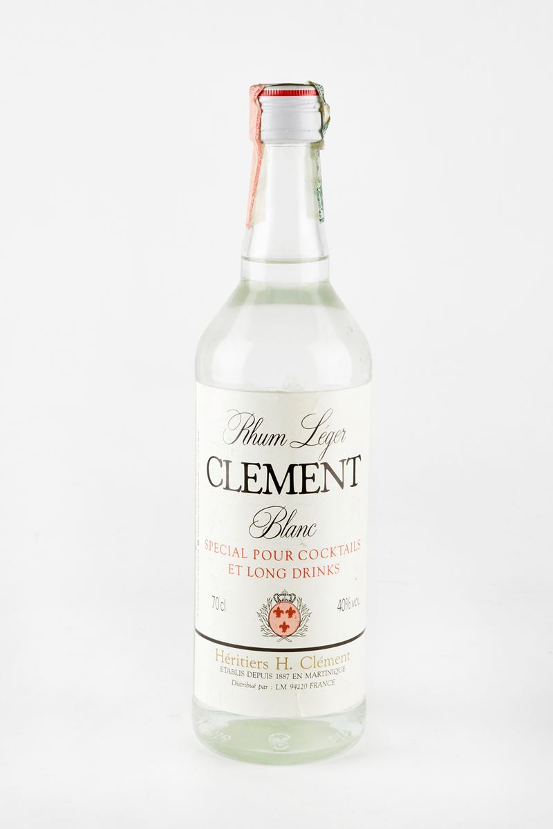 Clement : Rhum Léger Clément Blanc  (Anni 70/80)  - 40% vol - Asta Vini e Distillati - Fidelis Auctions