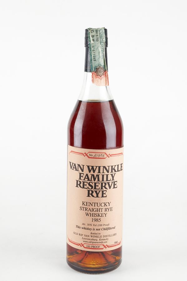 Old Rip Van Winkle - Van Winkle 15 Year Old Family Reserve Rye 100 proof 1985