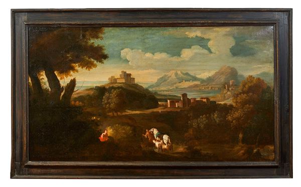 "Paesaggio con figure e armenti"