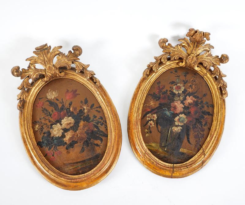 "Vasi di fiori"  - Olio su tela - Asta Dipinti Antichi dal XVI al XIX secolo e Sculture - Fidelis Auctions