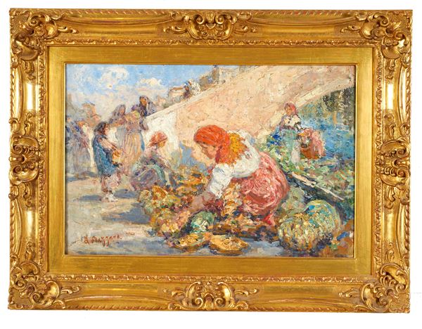 Leonardo  Bazzaro - "Venditrice di zucche"