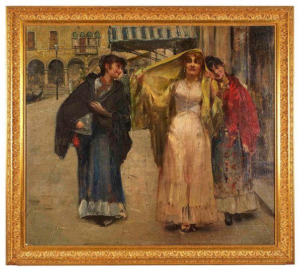 Ettore Tito - "Donne a Campo dei S.S. Apostoli"