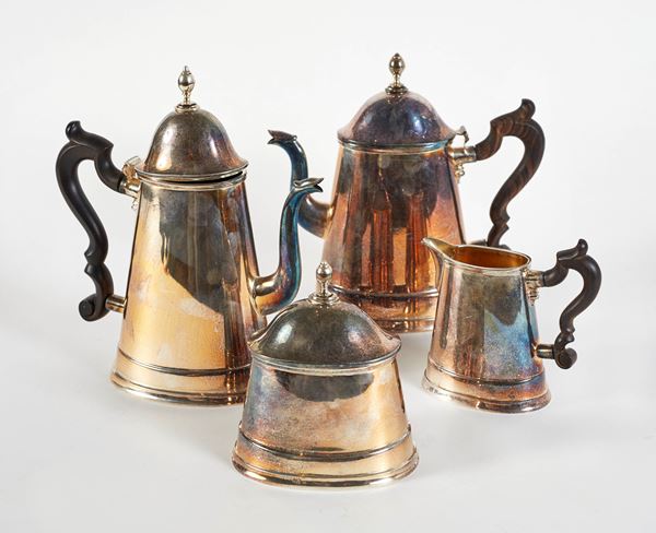 servizio caffè 4 pezzi in argento