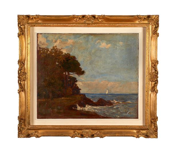 Giulio Fiori - "Marina con barca"