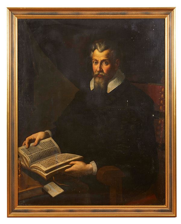 "Ritratto nobiluomo con libro”