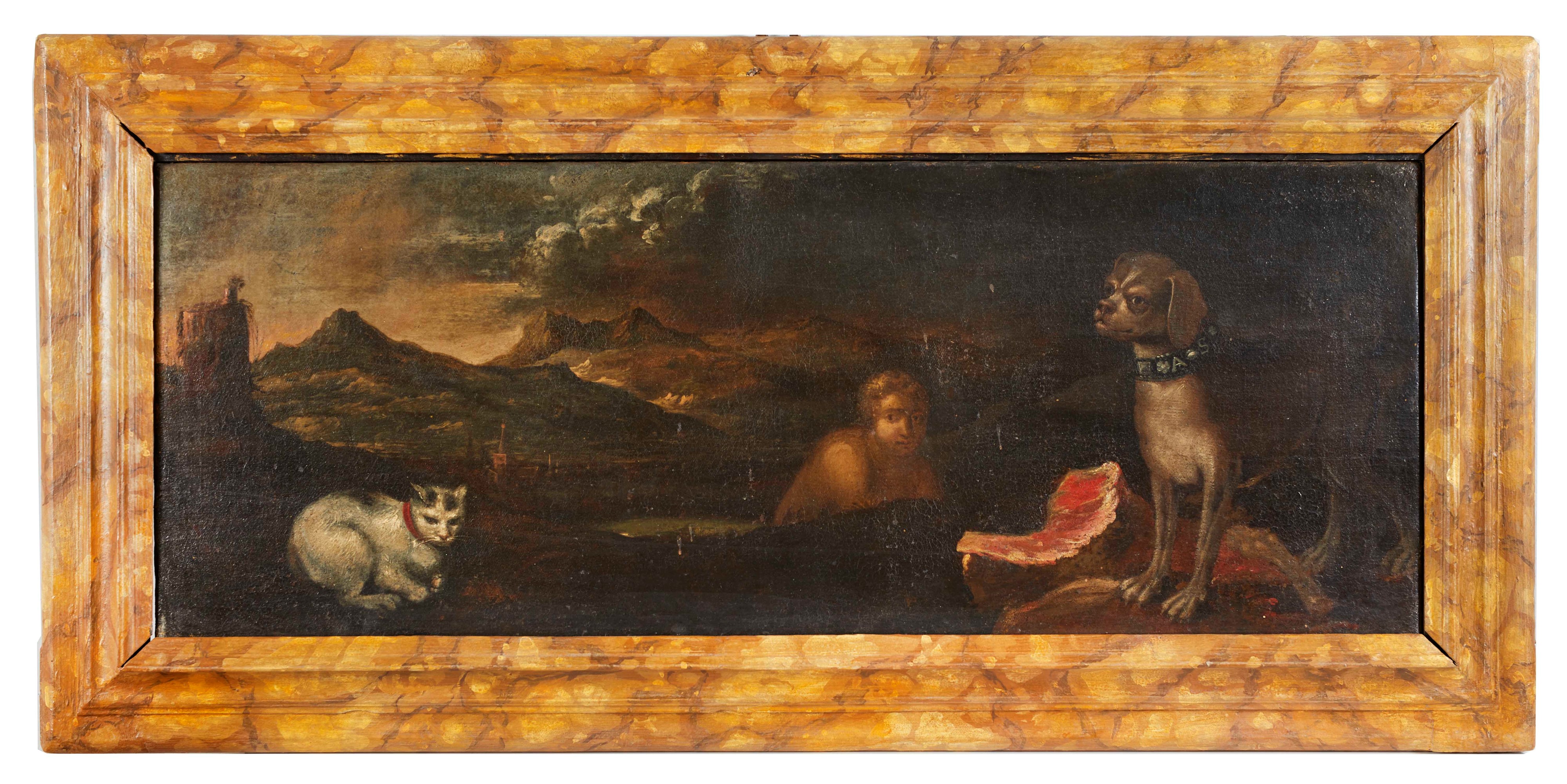 "coppia di Dipinti a Soggetto Mitologico"
