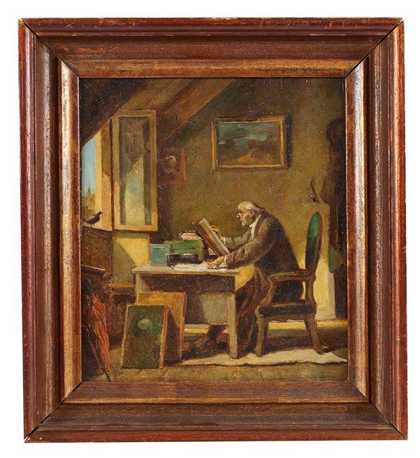 Carl Spitzweg - "Scene d'interno"