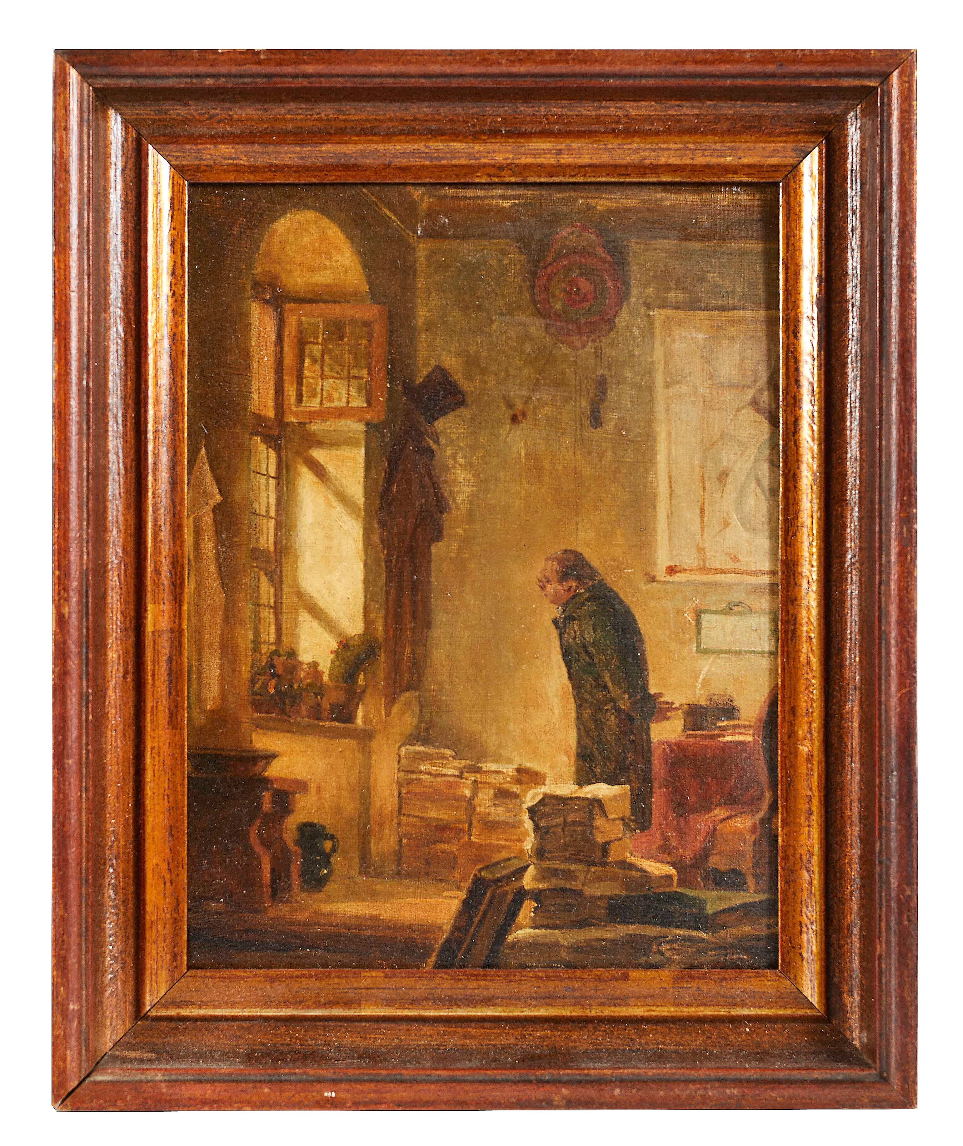 Carl Spitzweg - "scene D'interno"