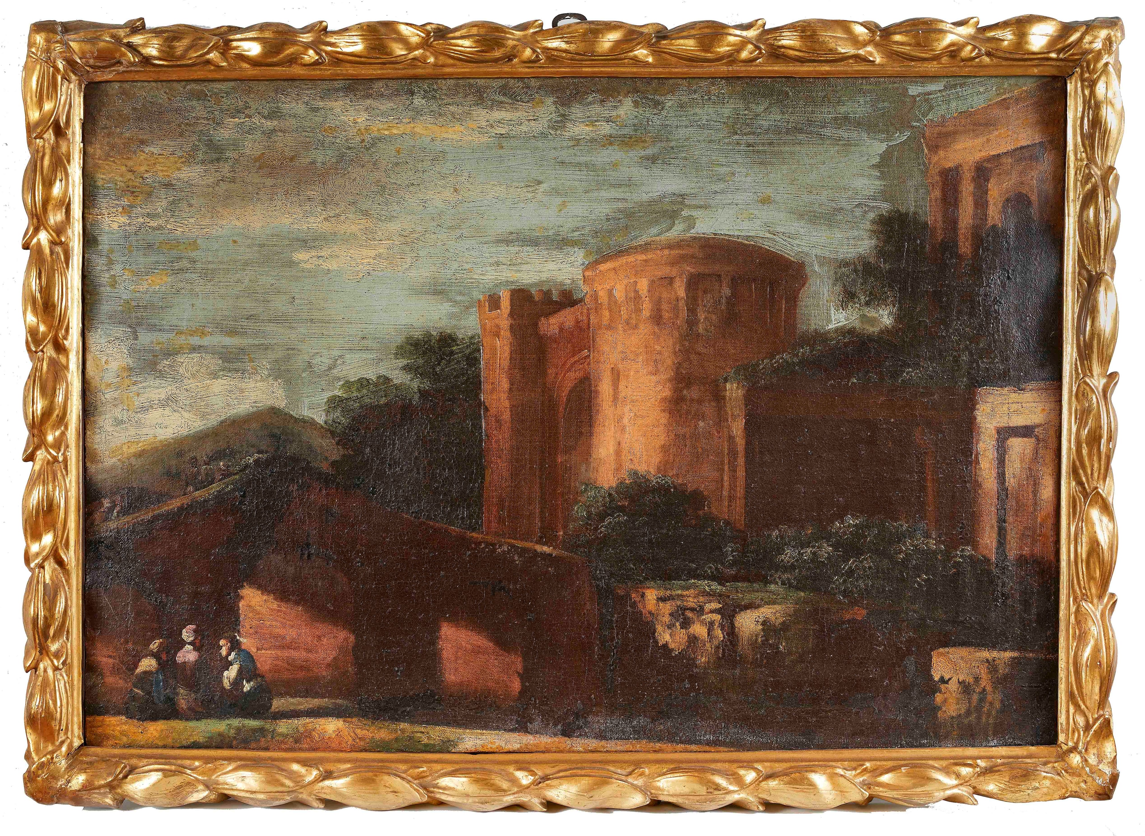 “coppia di Paesaggi con Rovine”