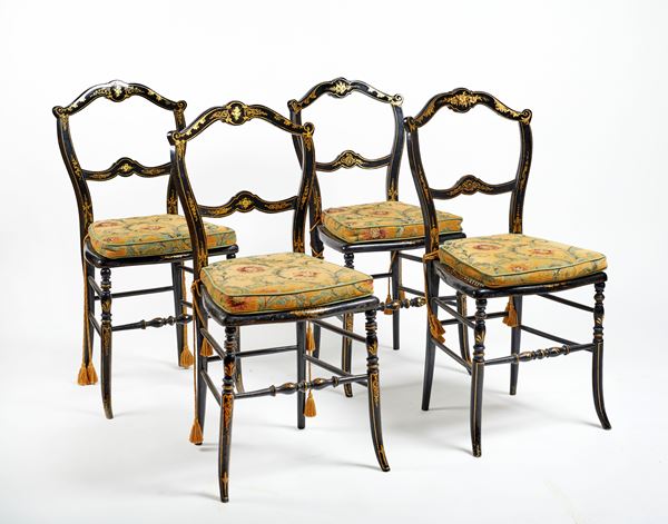 Set 4 sedie jappaned