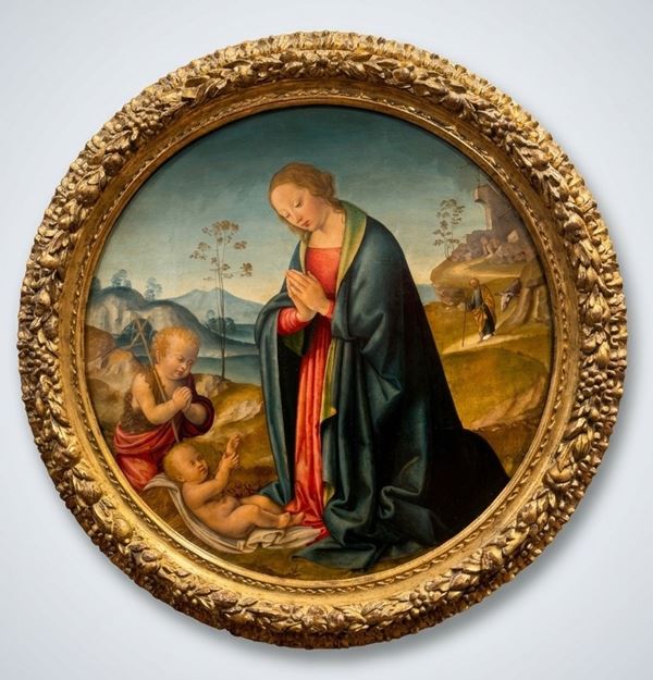 Botticini Raffaello - "Adorazione del Bambino con san Giovannino"