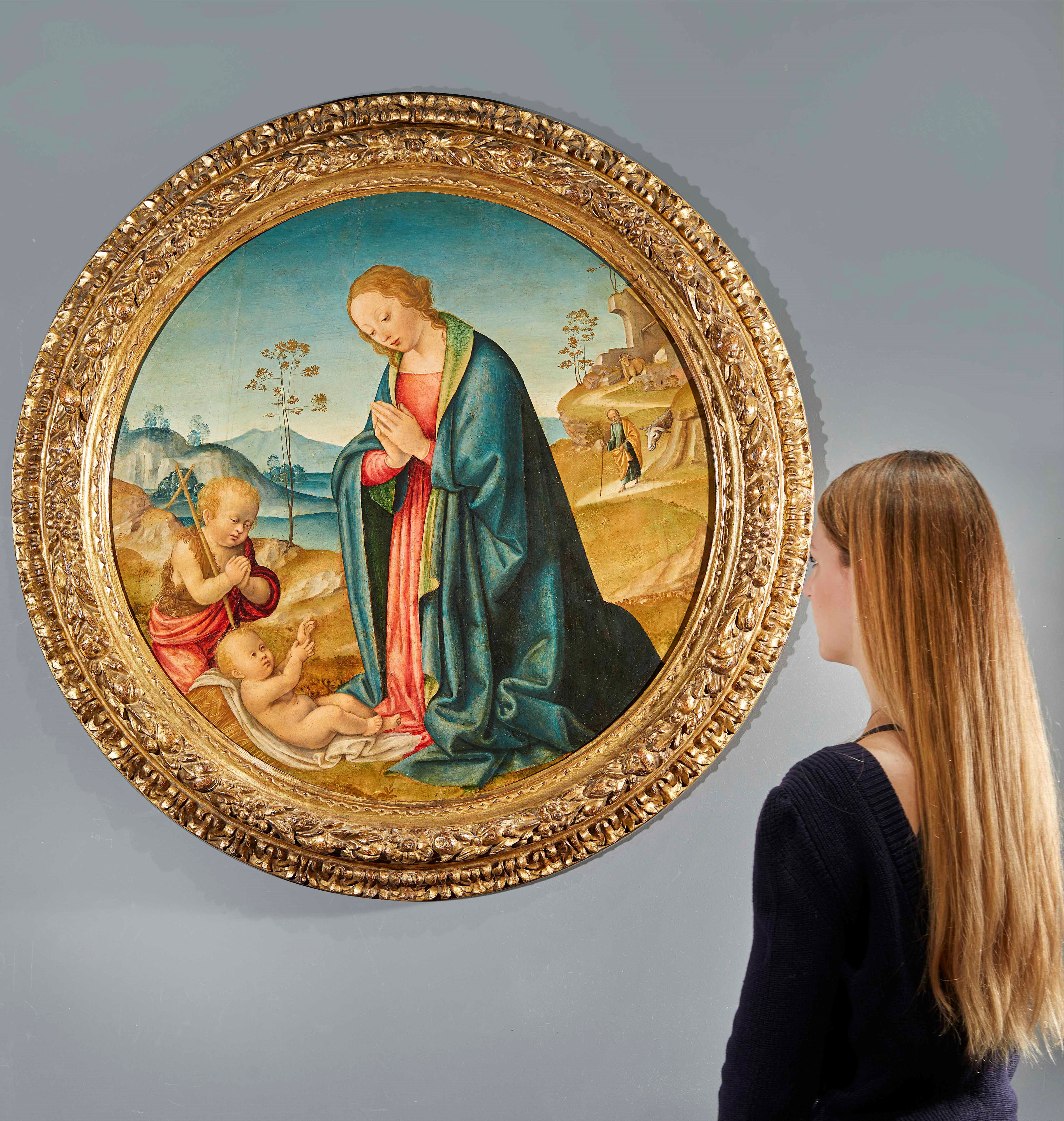 Botticini Raffaello - 'adorazione del Bambino con San Giovannino'