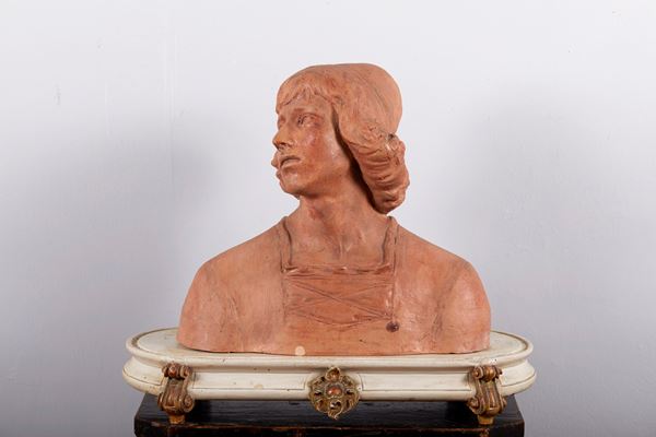 Angelo Minghetti Minghetti - Busto in terracotta