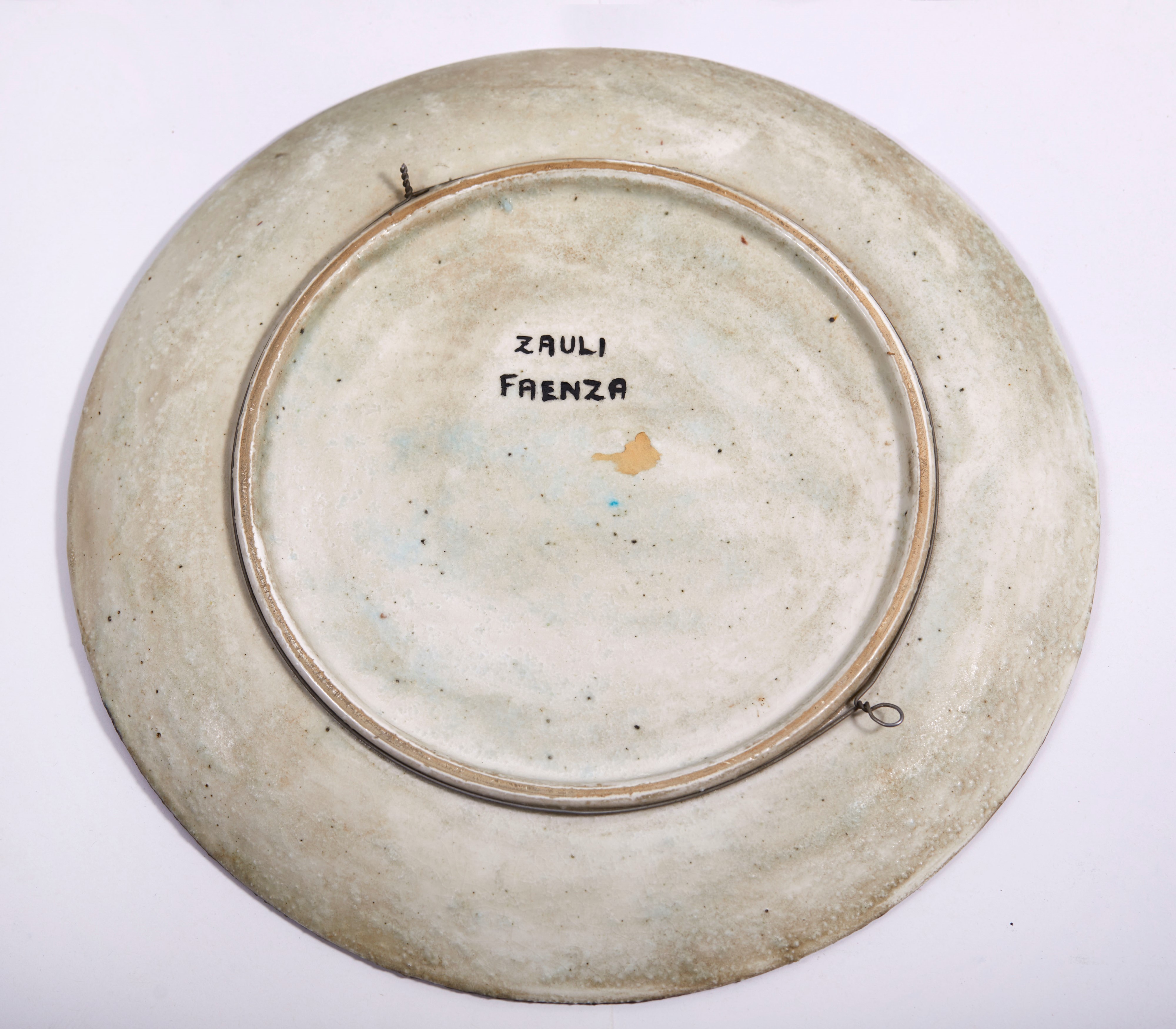 Piatto in ceramica policroma