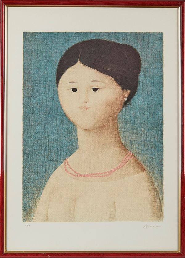 Antonio Bueno - "Ragazza con collana di corallo"