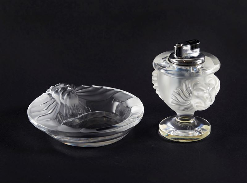 Lalique : Set posacenere e accendino   - Asta Dimore Eclettiche: I Sessione - Vetri e Argenti - Fidelis Auctions