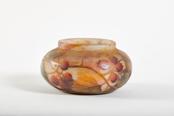 Daum - Ciotola in Vetro con decori floreali