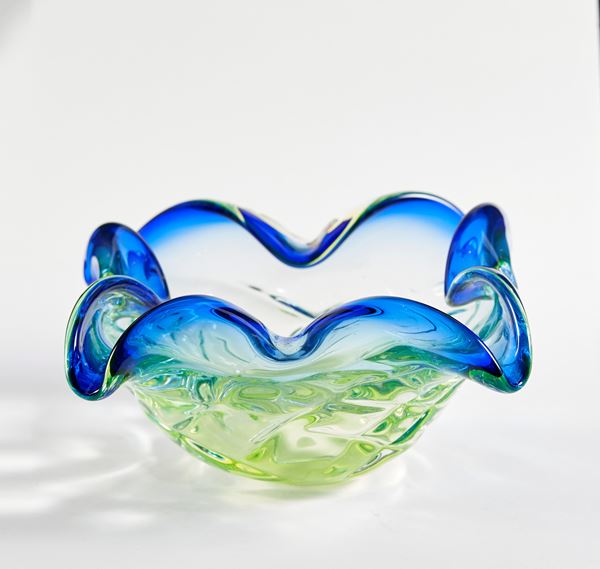 Seguso - Centrotavola dalle tonalità verdi e blu