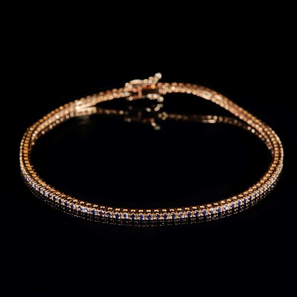 Bracciale tennis in oro rosa