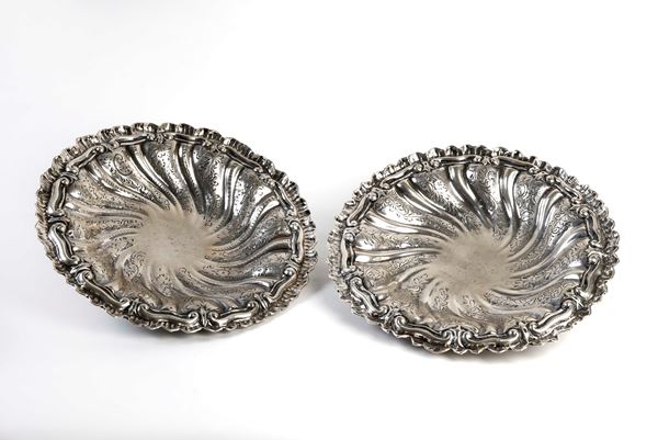 Coppia di alzate in argento 800