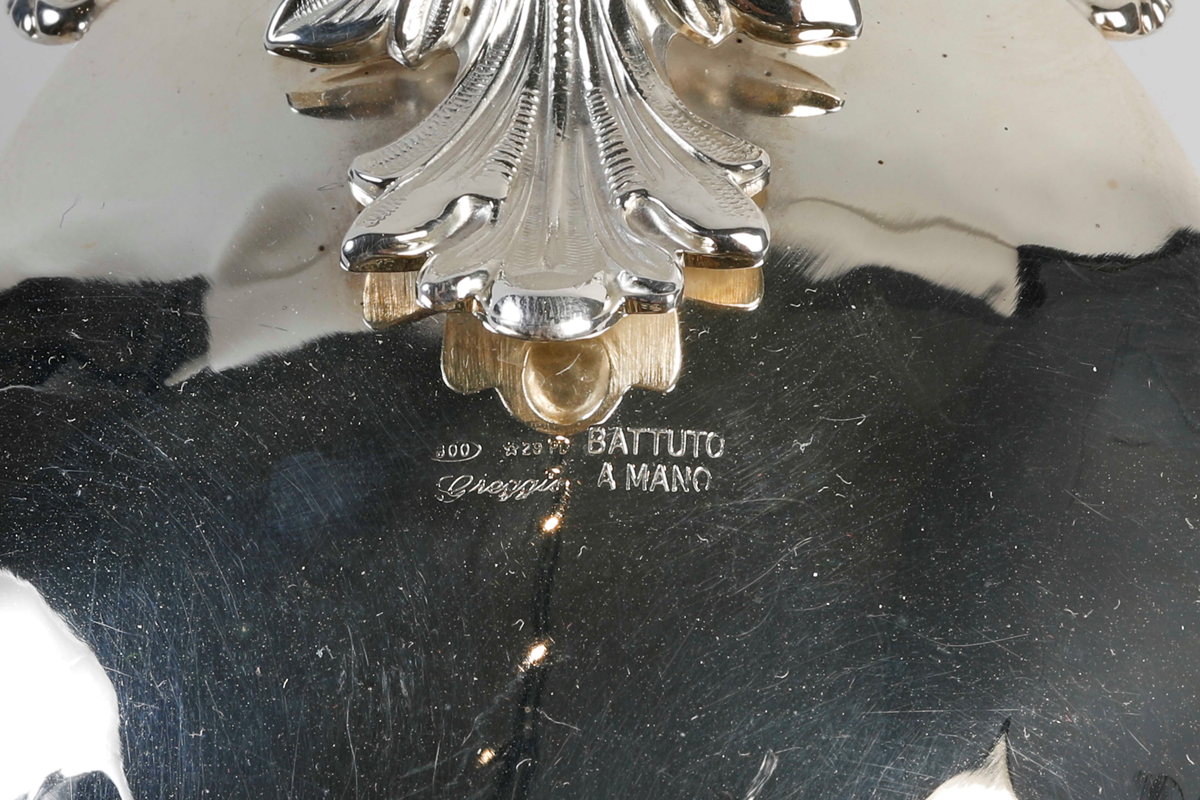 Centrotavola in argento 800