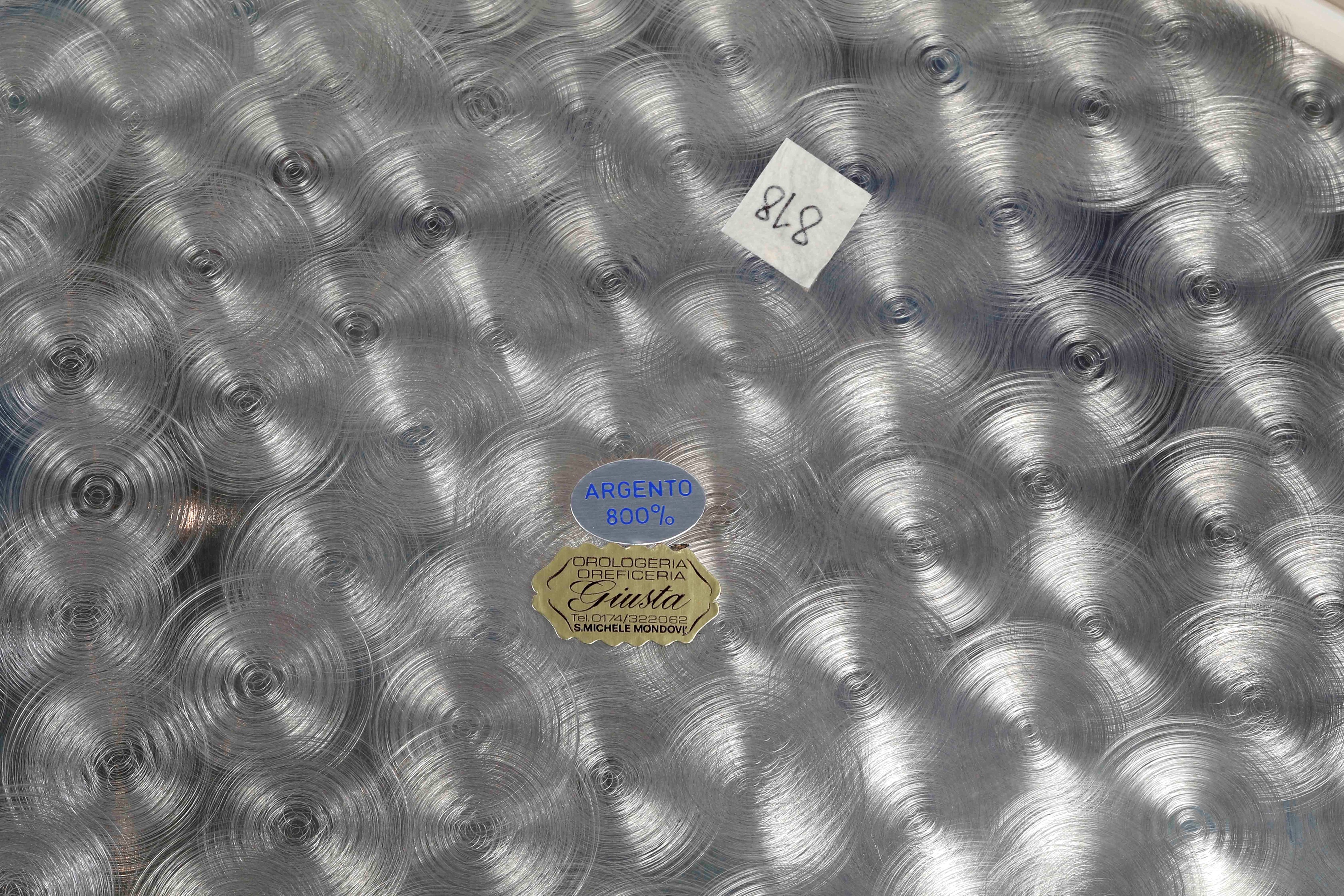 Vassoio ovale in argento 800