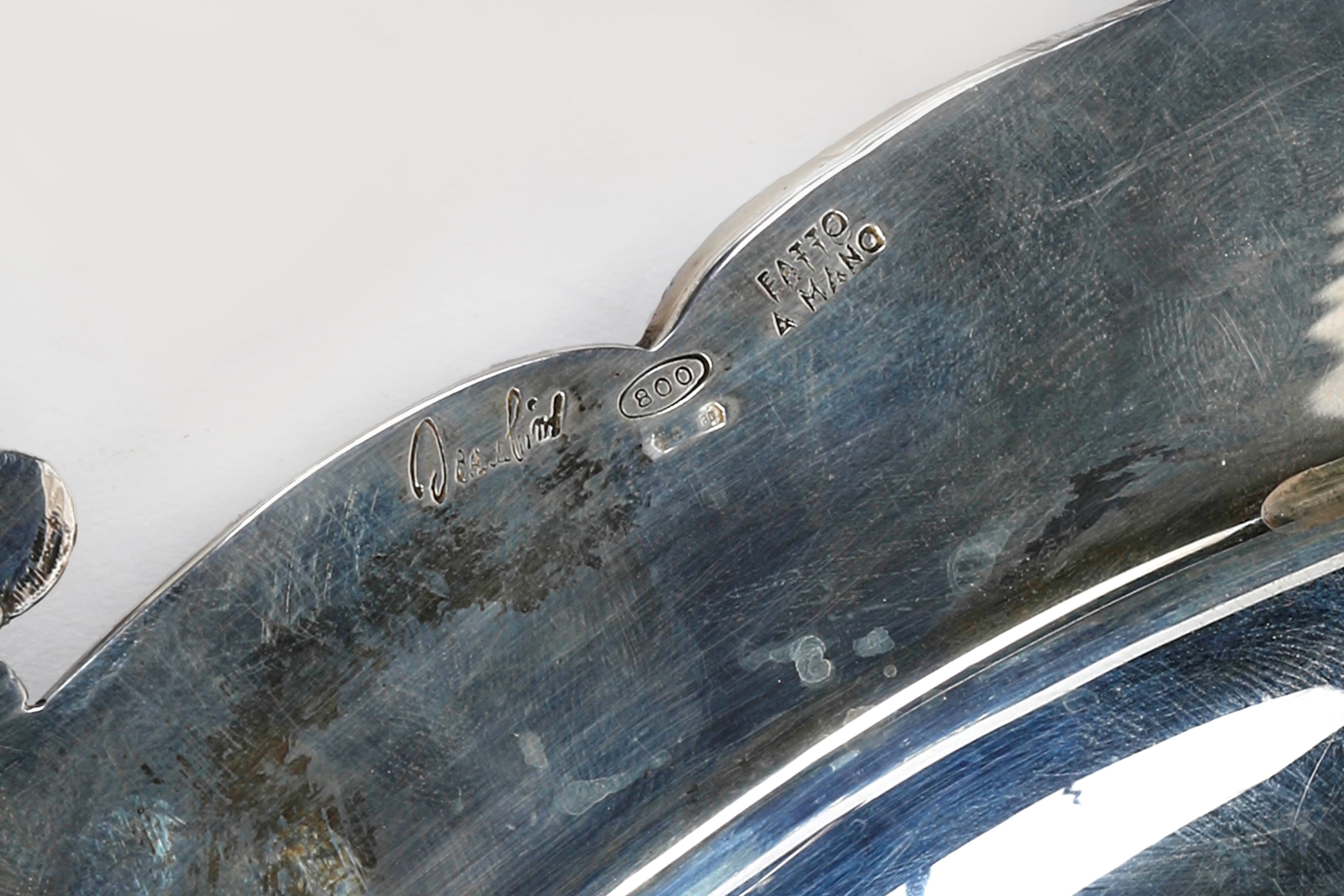 Vassoio in argento 800