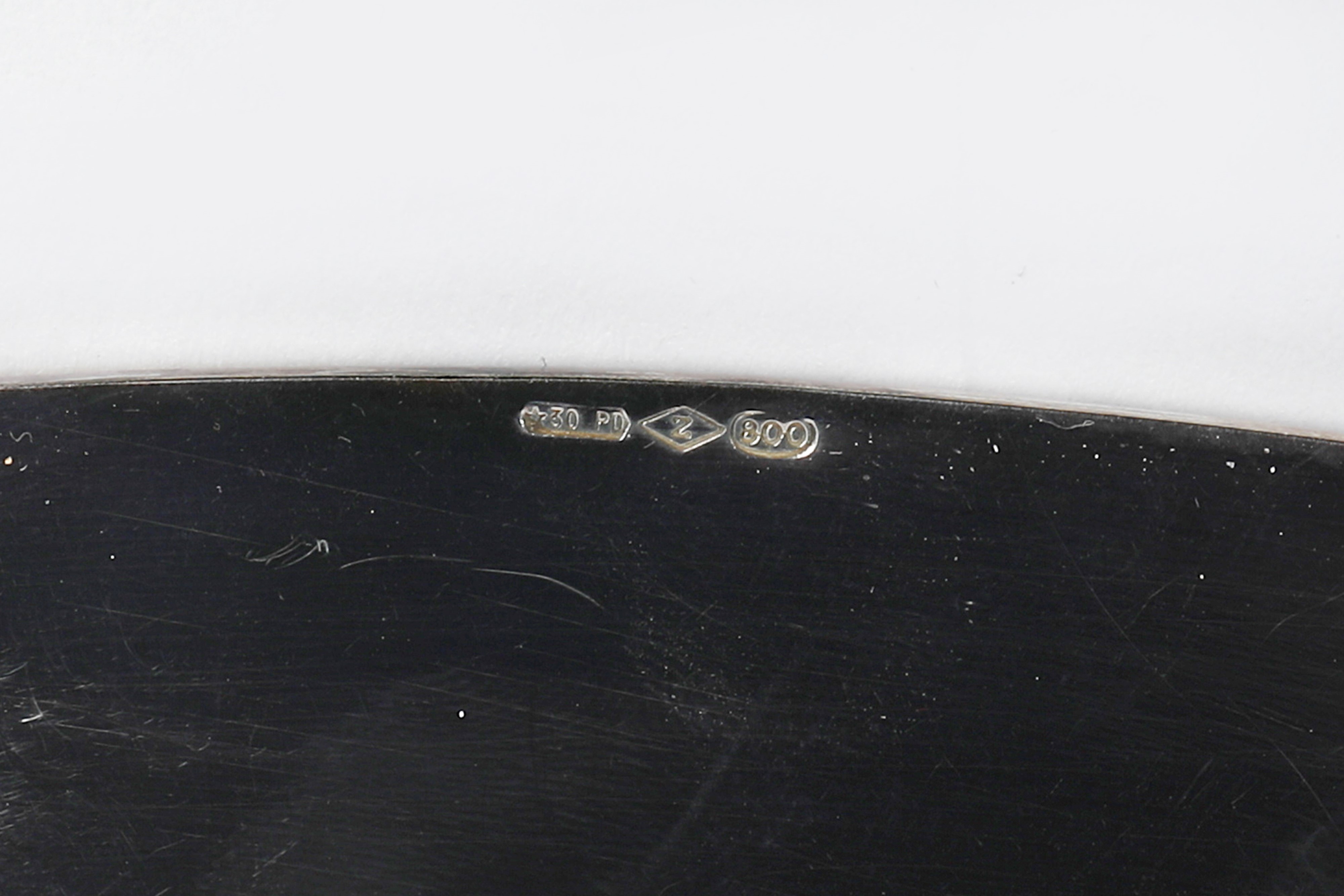 Porta teglia in argento 800