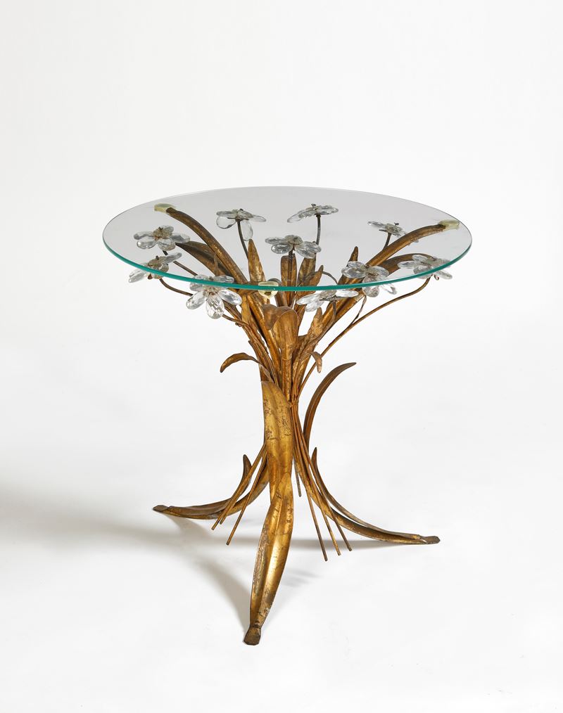 Tavolino in ferro battuto dorato  - Asta Dimore Eclettiche: II Sessione - Design e Antiquariato - Fidelis Auctions