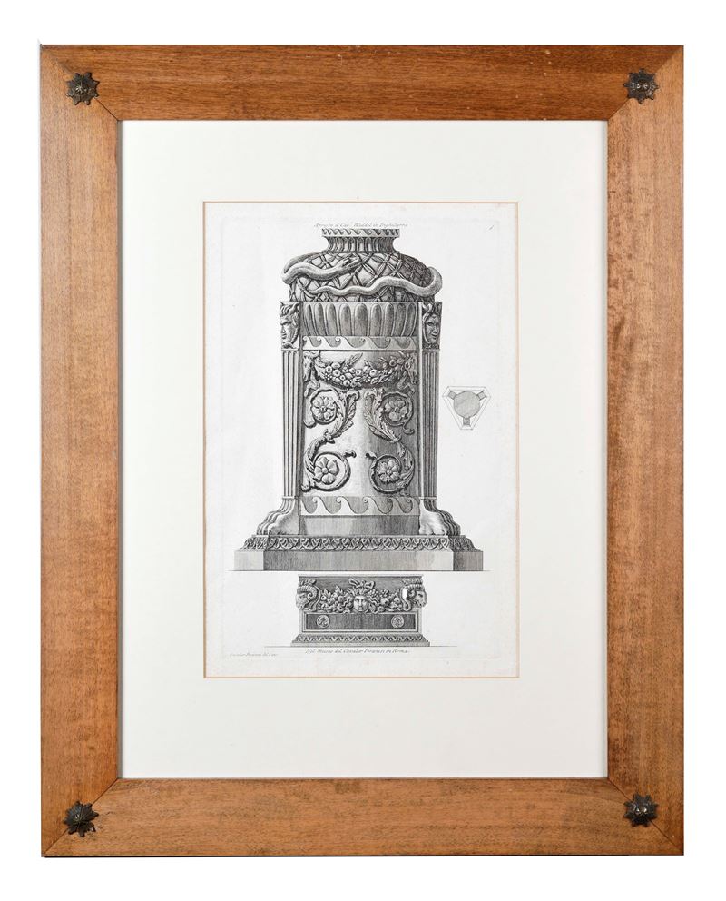 Francesco Piranesi : "Nel museo del Cavalier Piranesi in Roma"  - Asta Dimore Eclettiche: II Sessione - Design e Antiquariato - Fidelis Auctions