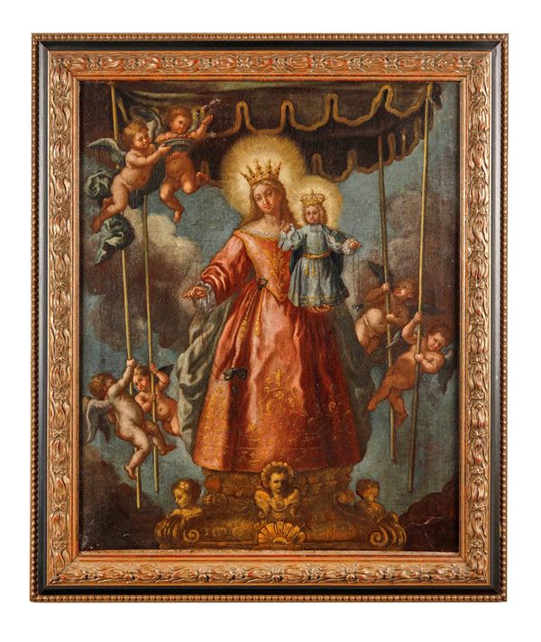 "Madonna in gloria con angeli"