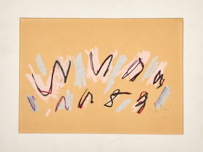 Germano Sartelli : “Paesaggio”  (Anni ’80)  - Tecnica mista su carta - Auction ARTE MODERNA E CONTEMPORANEO - Fidelis Auctions
